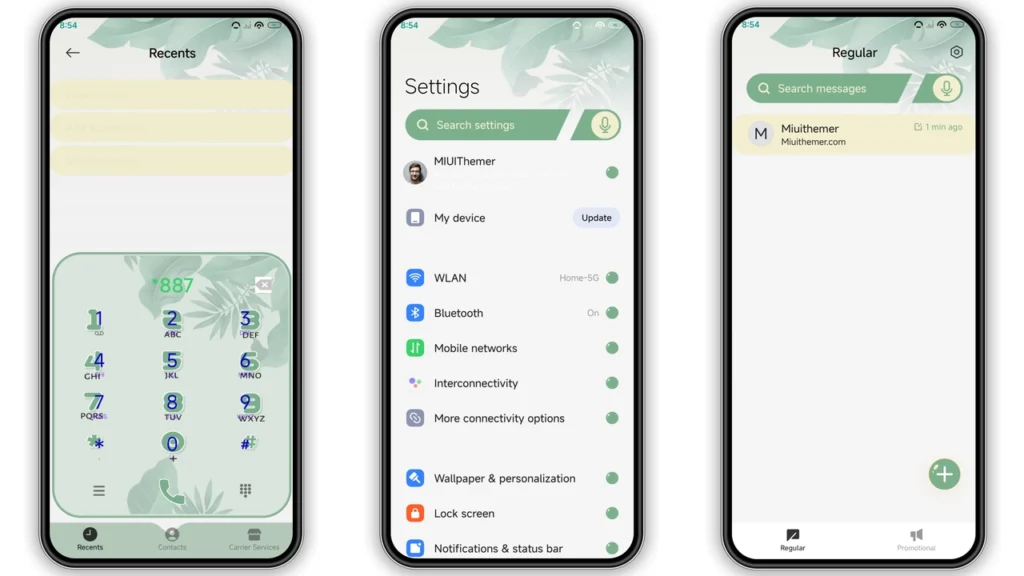 Light green HyperOS Theme