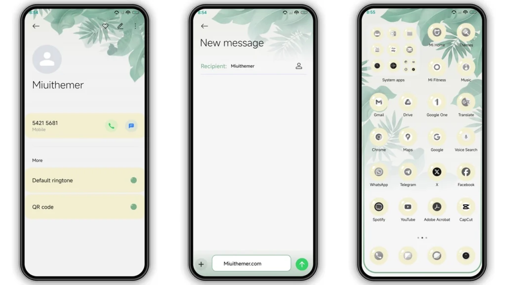Light green HyperOS Theme