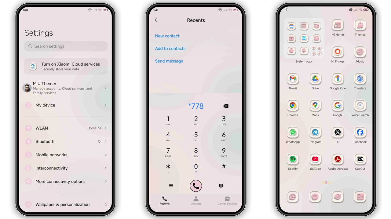 Milk is Morandi HyperOS Theme Review: Soft Pink Overhaul for Xiaomi & Redmi preview 2