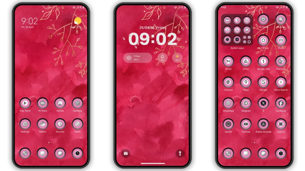 Pink baby v15 HyperOS Theme