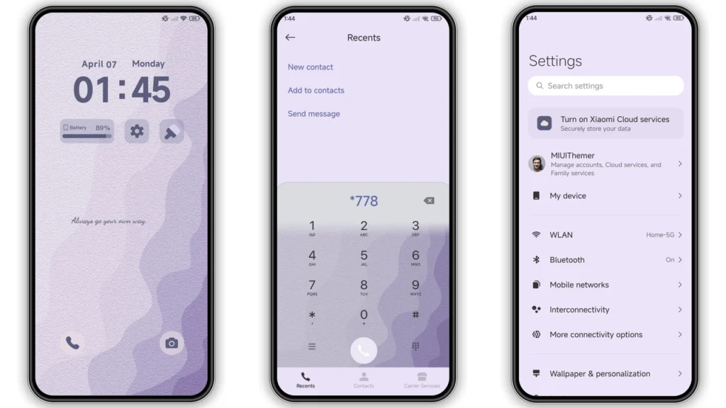 Purple dreams HyperOS Theme