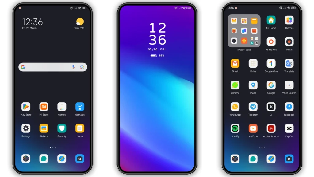 Simple round color HyperOS Theme