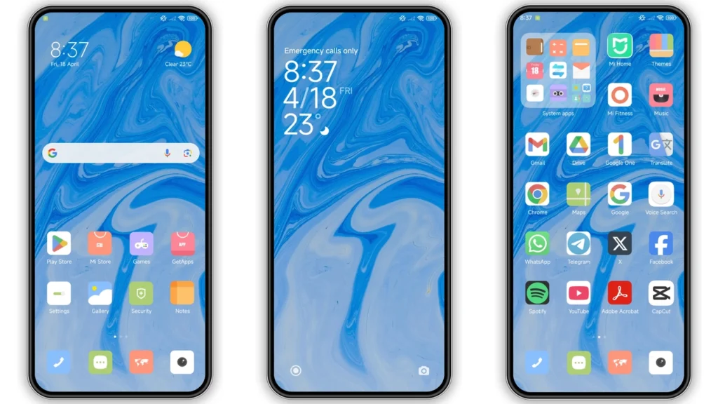 blue miix MIUI Theme