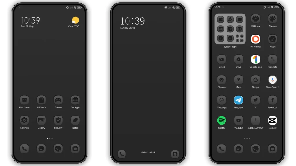 Advanced black HyperOS Theme