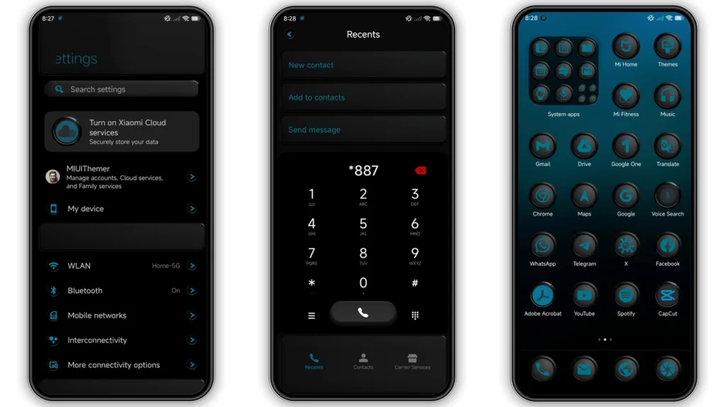 Cobalt BiZ 3D HyperOS Theme
