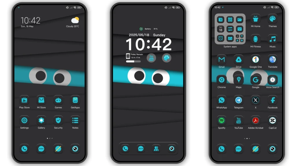 Cute Eyes MIUI Theme