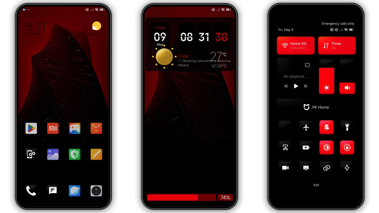 Hyper BWR HyperOS Theme for Xiaomi and Redmi Phones - MIUI Themer