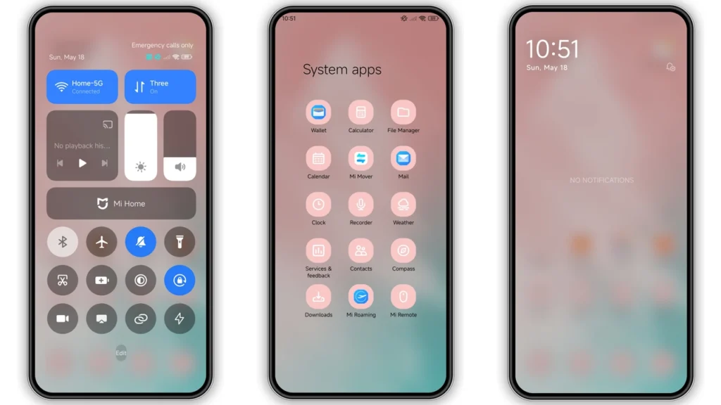 Pink Blue Clouds HyperOS Theme