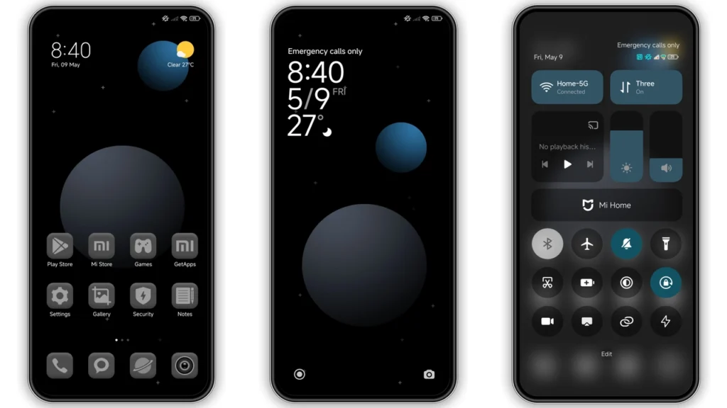 Space Black HyperOS Theme