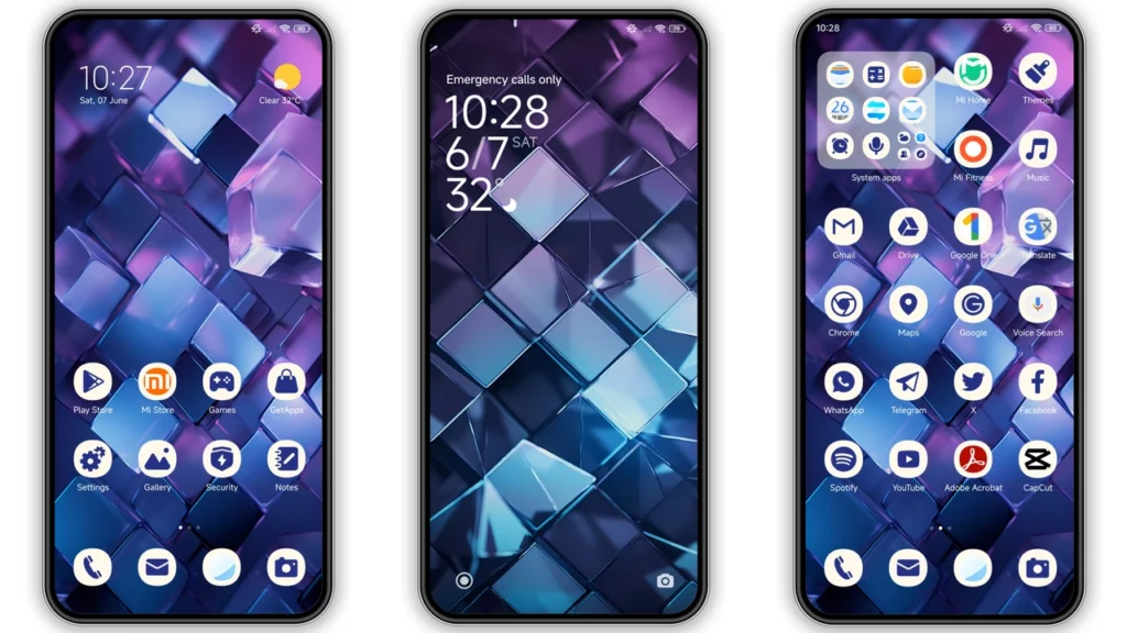 Colorful cube HyperOS Theme