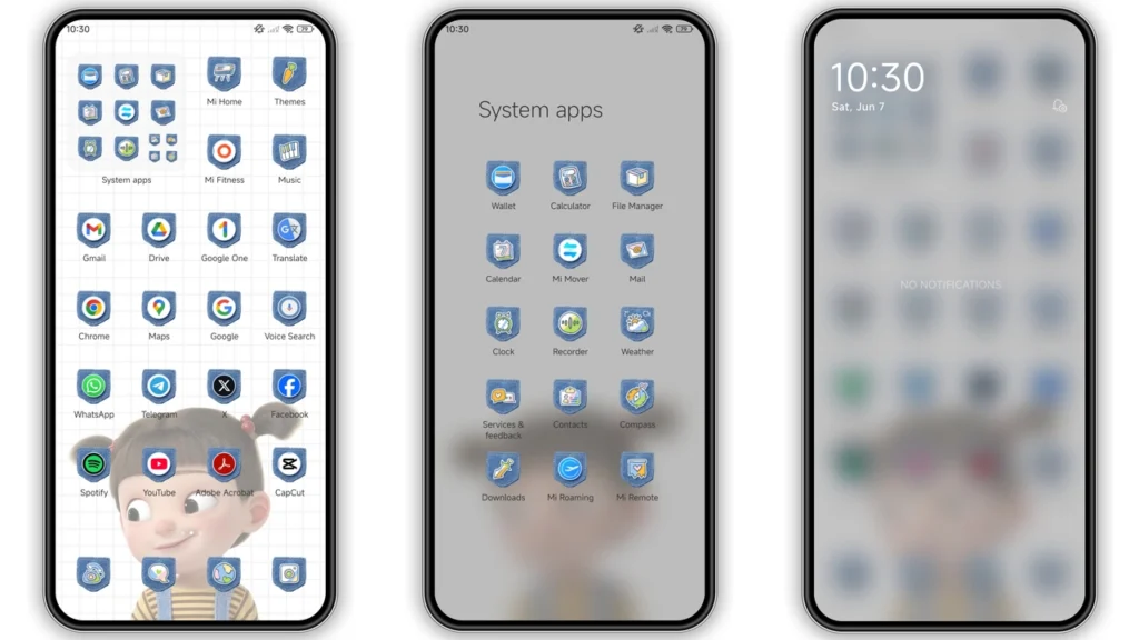 Funny girl MIUI Theme