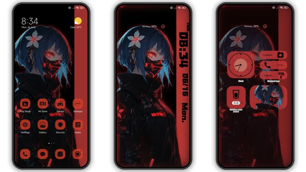 Hologram MaskGirl HyperOS Theme