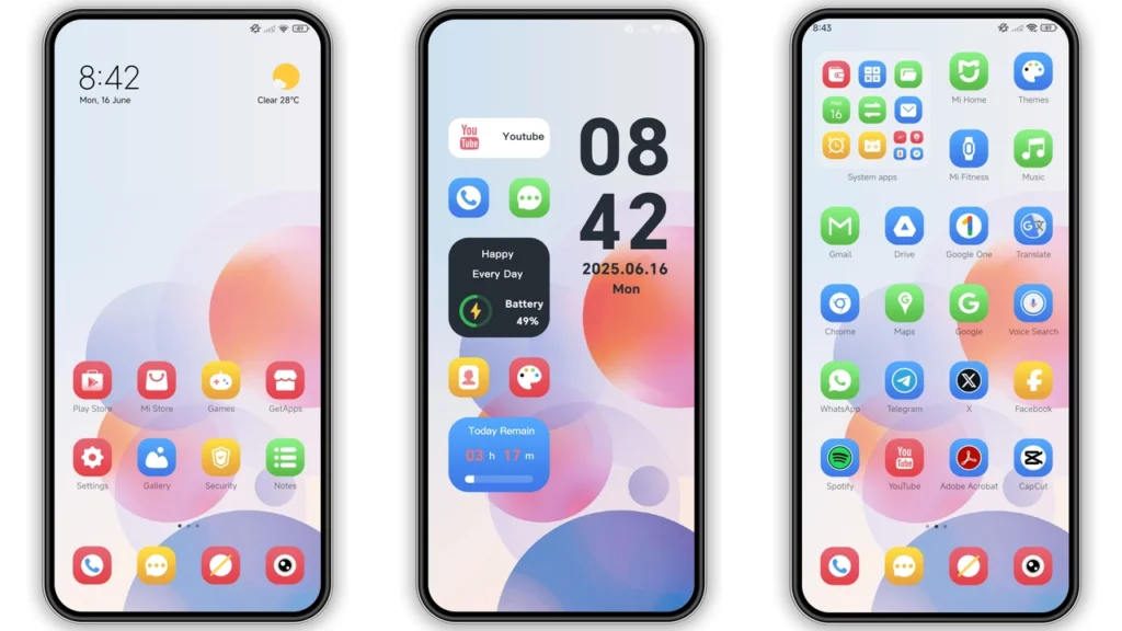 Prismatic AuraRing MIUI Theme