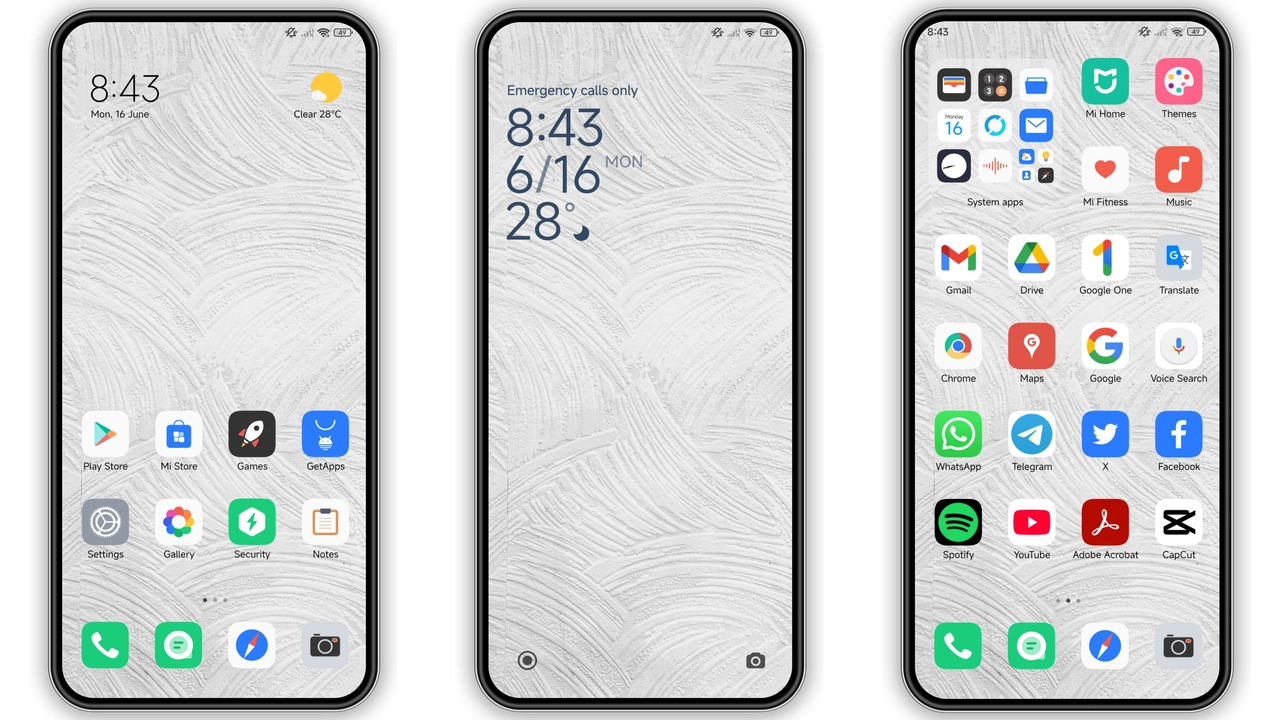 Simple Bg MIUI Theme for Xiaomi and Redmi Phones - MIUI Themer