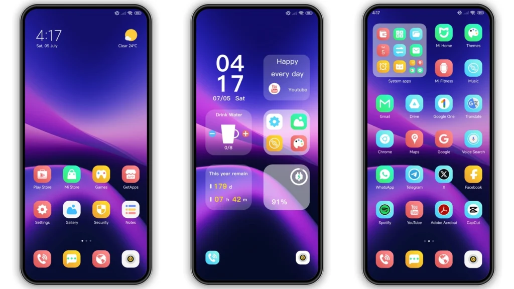 Dreamy Purple Silk HyperOS Theme