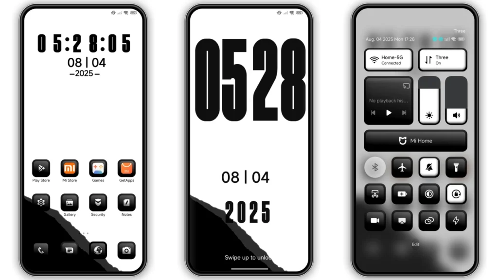 Black_white HyperOS Theme