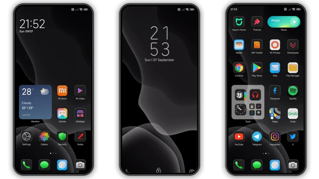 3D Dark MIUI Theme