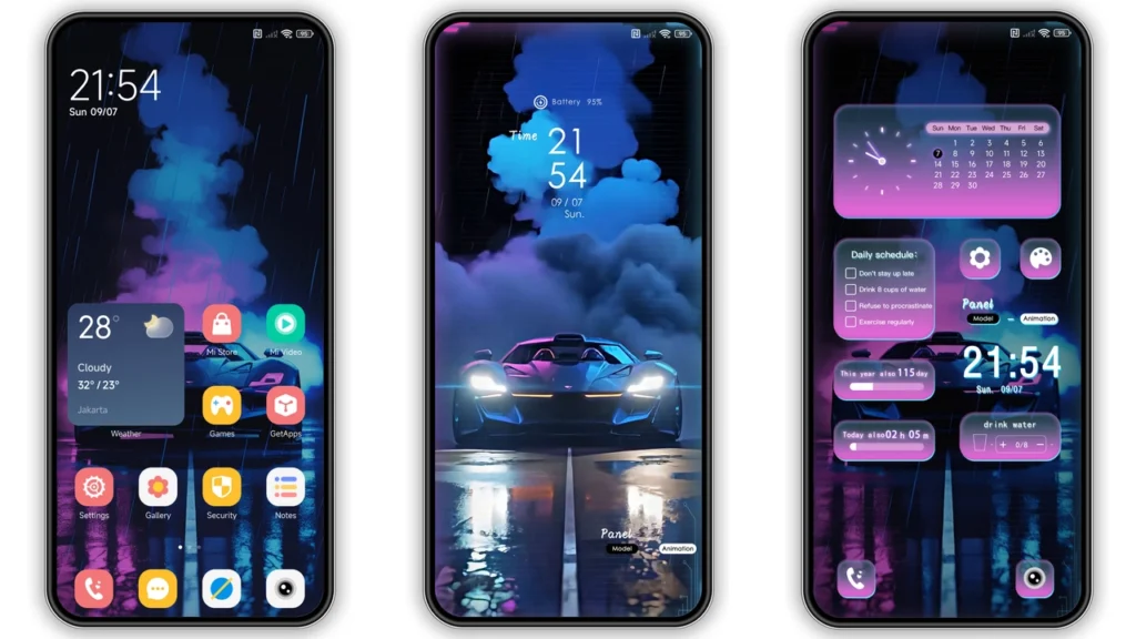 Cyber Smoke Racer MIUI Theme