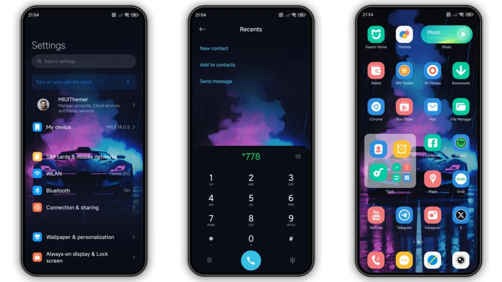 Cyber Smoke Racer MIUI Theme