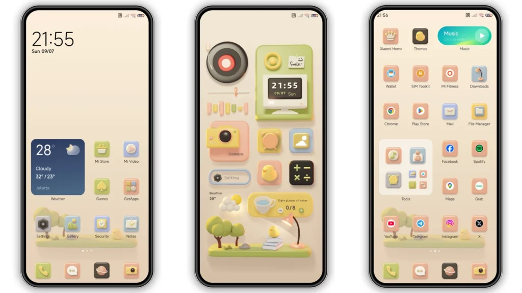 Fresh desktop MIUI Theme