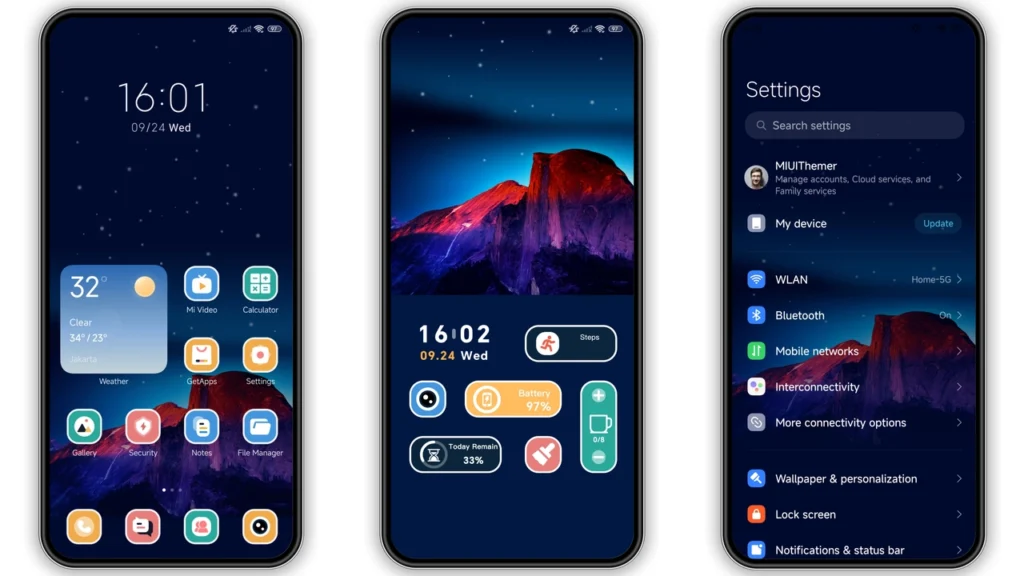 Mystic Lone Peak HyperOS Theme