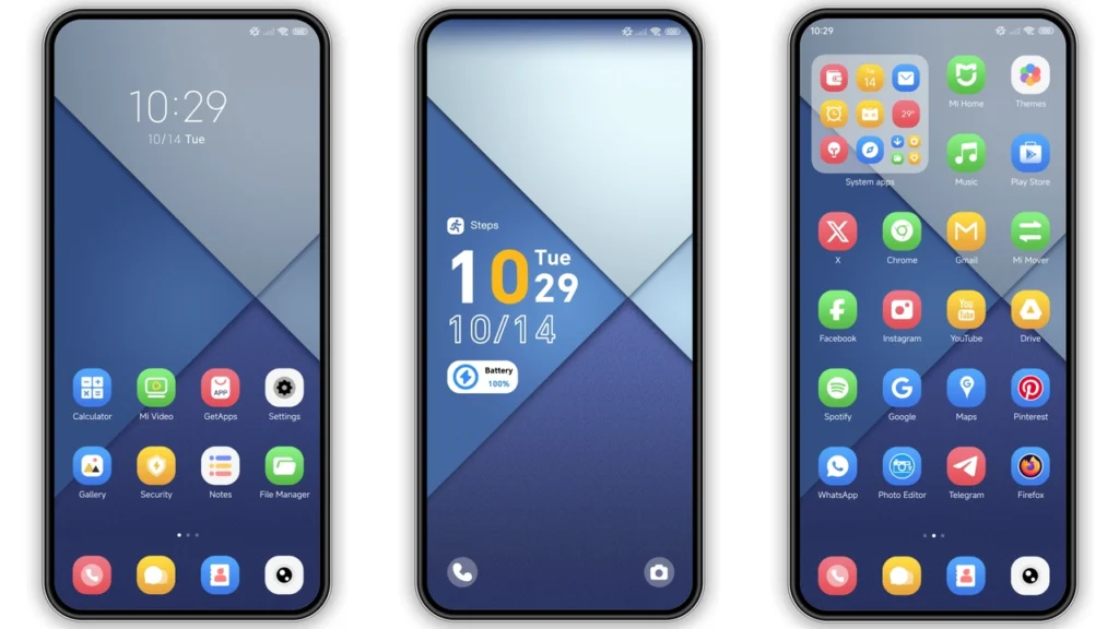 Layered Azure HyperOS Theme