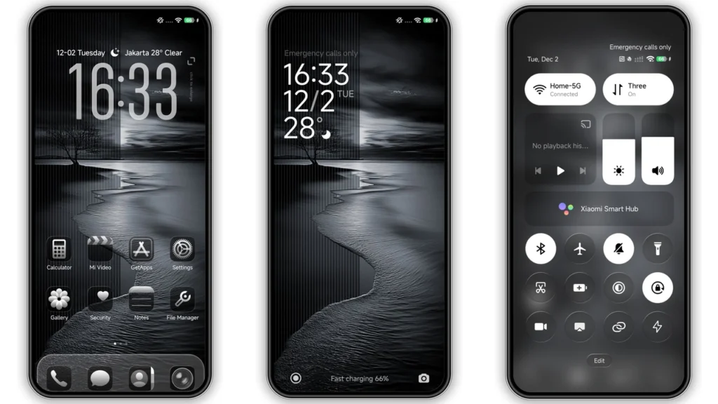 Black Flower HyperOS Theme