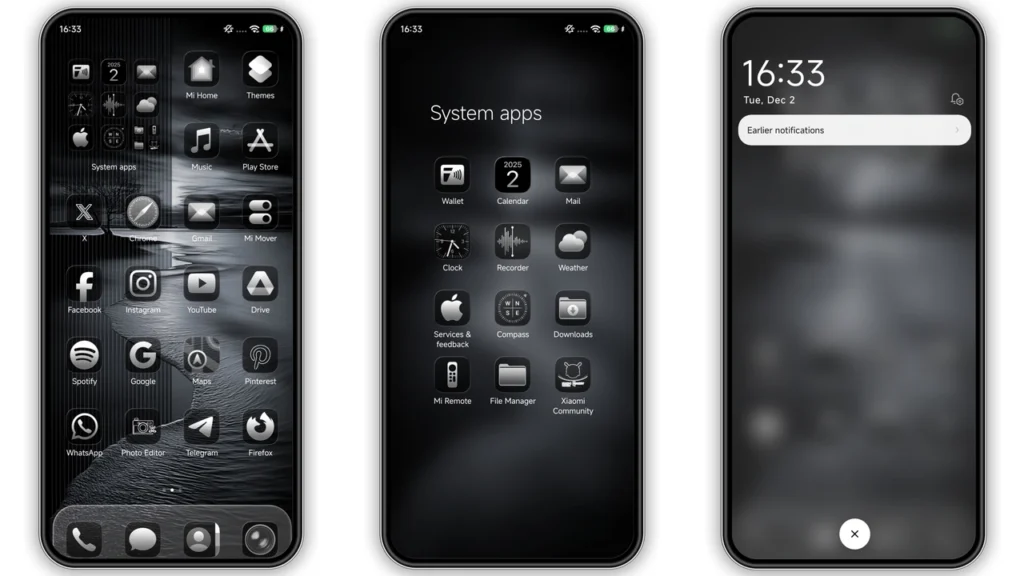 Black Flower HyperOS Theme