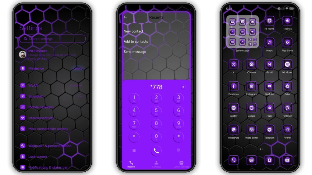 PURPLE NIGHT HyperOS Theme