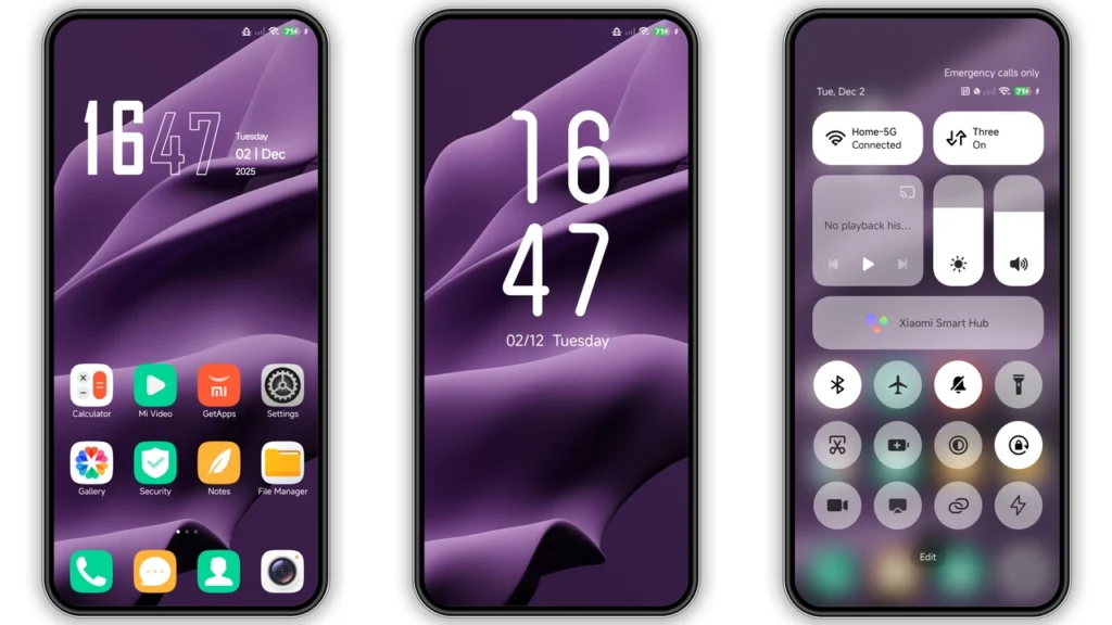 Purple-Wave V15 HyperOS Theme