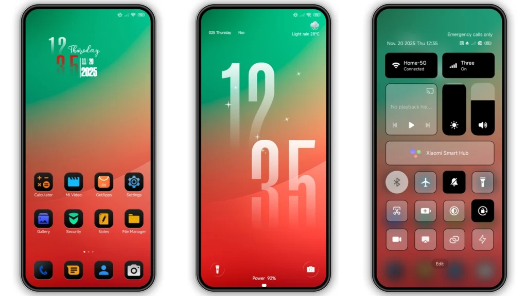 Red line HyperOS Theme