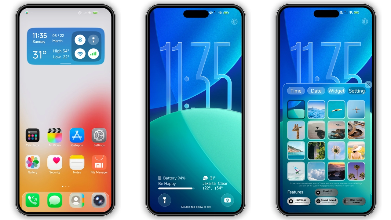 iOS‑Inspired Black HyperOS Theme for Xiaomi & Redmi