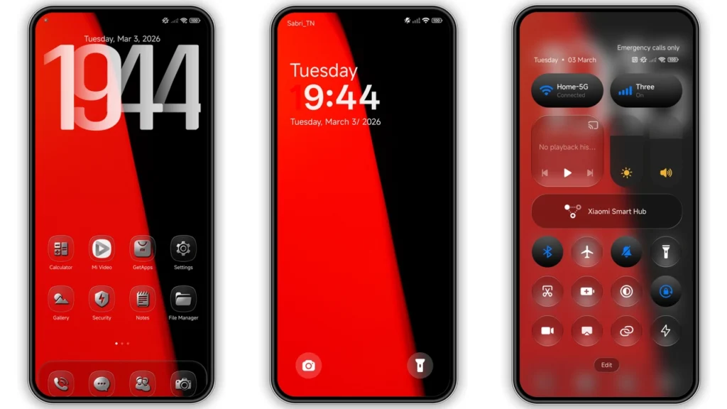 Black Ember HyperOS Theme