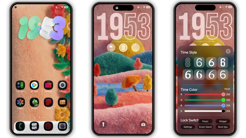 Fluffy Dark HyperOS Theme
