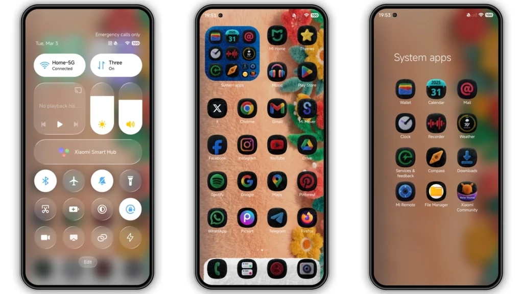 Fluffy Dark HyperOS Theme