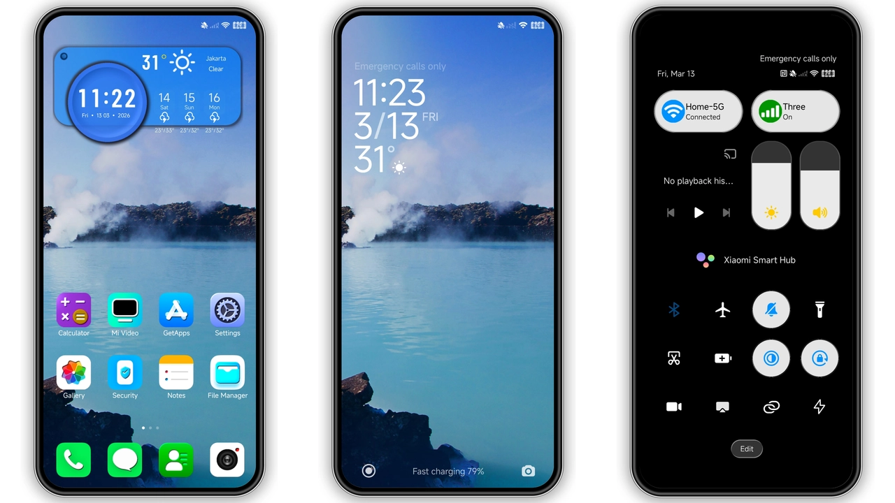 Laguna Blu HyperOS Theme: Cool Blue iOS Icons for Xiaomi & Redmi
