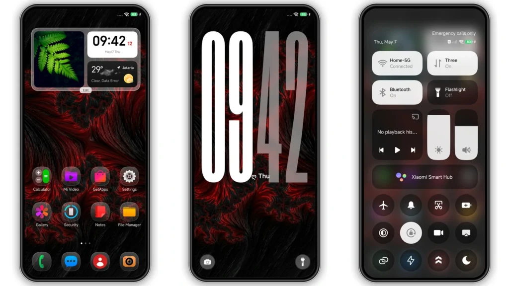 Black HyperOS Theme Preview