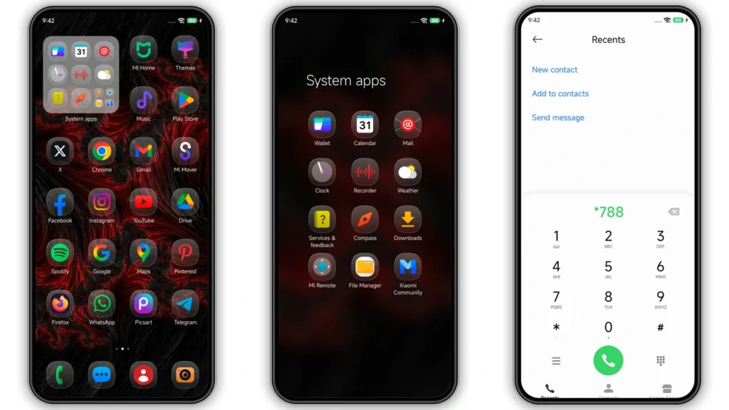 Black HyperOS Theme Preview