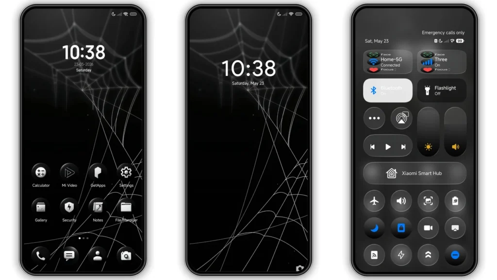 Black V HyperOS Theme Preview