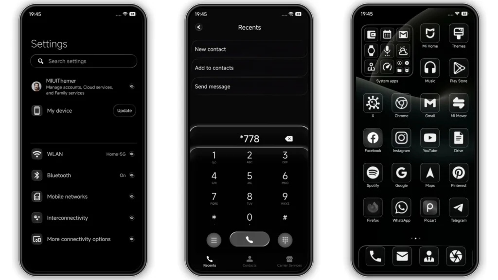 Glass BiZ 3 HyperOS Theme Preview