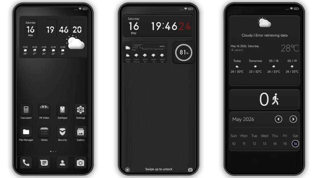 Hyper Grayish 3 HyperOS Theme Preview