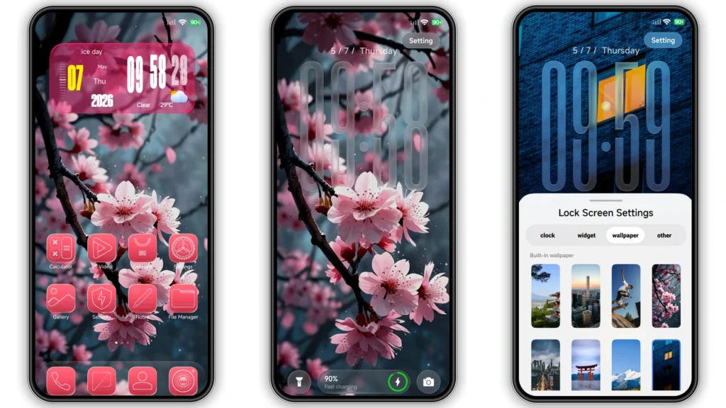 Lovely HOS3 HyperOS Theme Preview