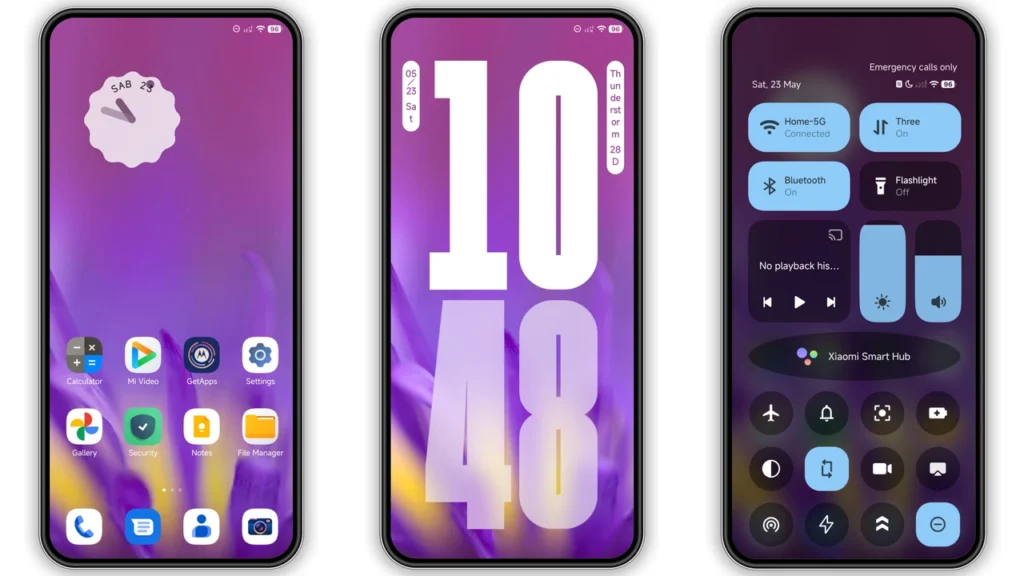 Purple-Flames HyperOS Theme Preview