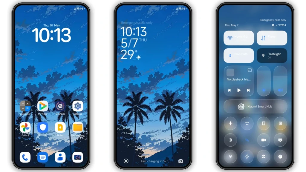 Putih Biru 3.0.3 HyperOS Theme Preview