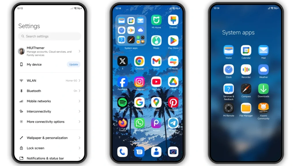 Putih Biru 3.0.3 HyperOS Theme Preview