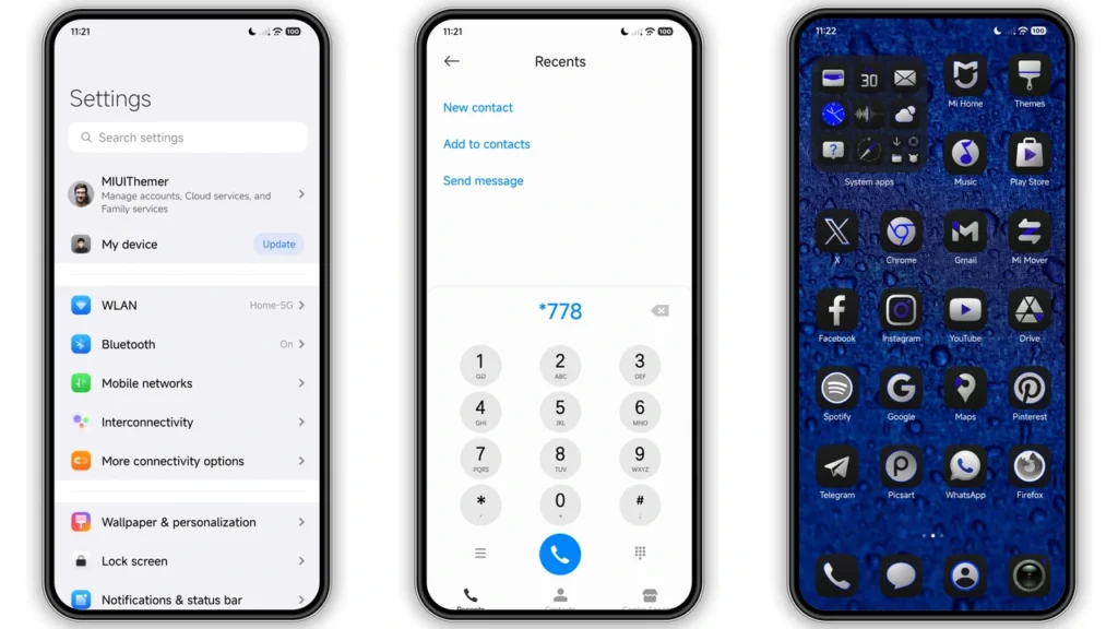 BluehV2 HyperOS Theme Preview