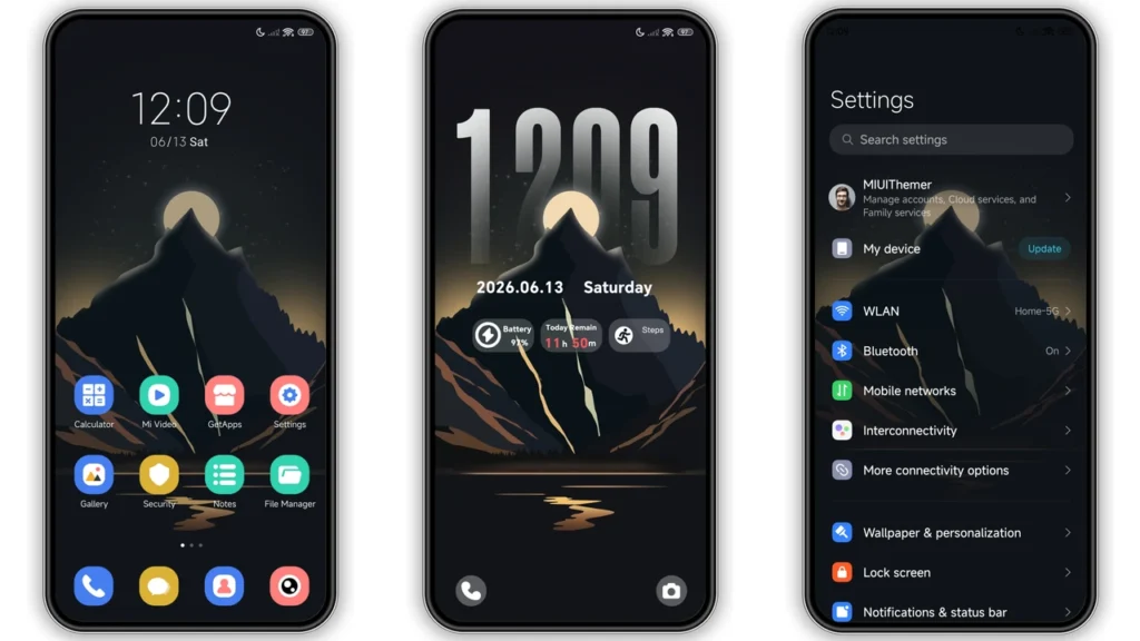 Frost Peak Star HyperOS Theme Preview