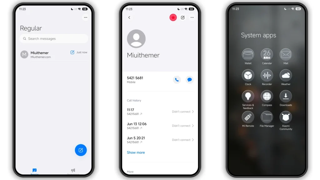 GlassyM HyperOS Theme Preview