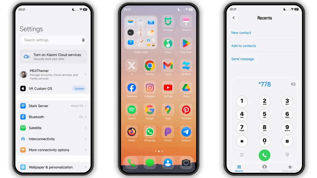 HyperGlassV2 HyperOS Theme Preview