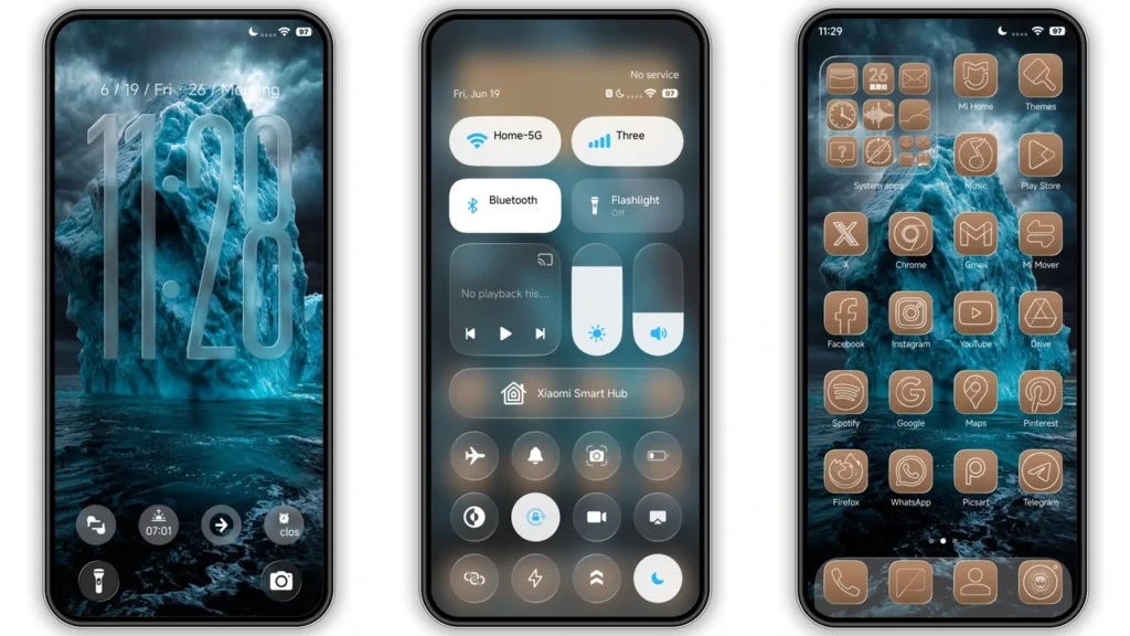 Mango HOS3 HyperOS Theme Preview